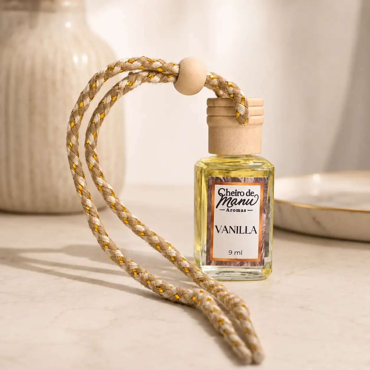Aromatizador Vanilla 9 ml Cheiro de Manu para carros e guarda-roupas